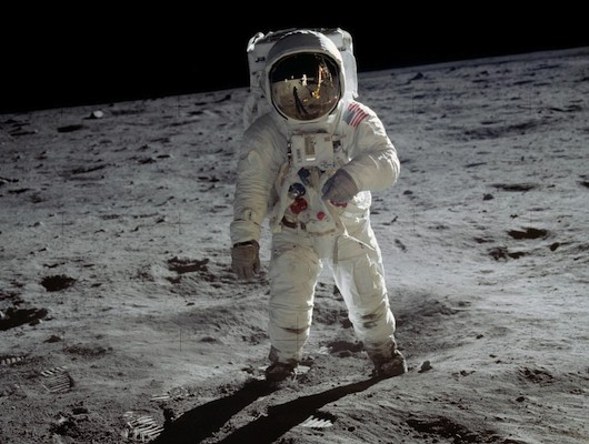 Photo of Neil Armstrong on the moon