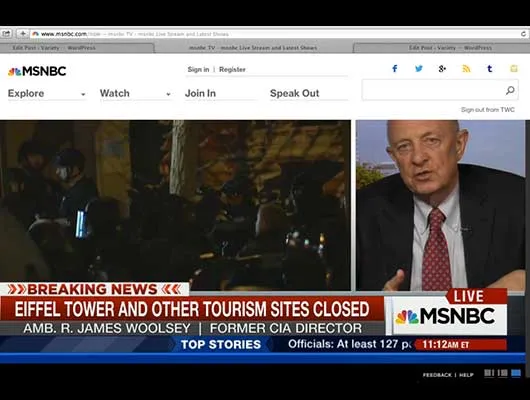 Screenshot of tv newscast