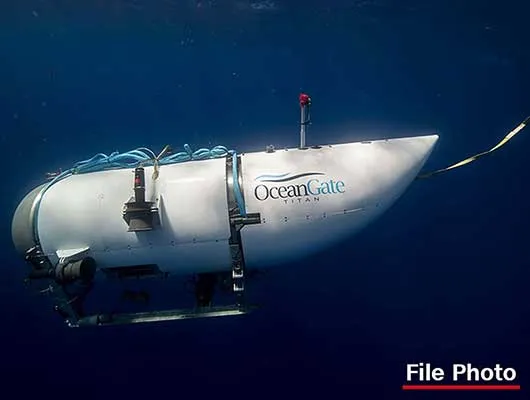 An undated photo of the OceanGate Titan submersible. From OceanGate/FILE
