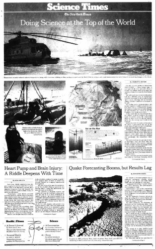 New York Times page reprint