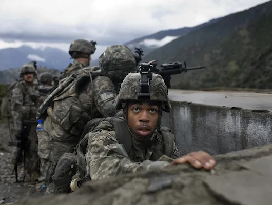 Soldiers in a trench