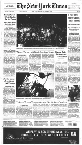 front page of The New York Times