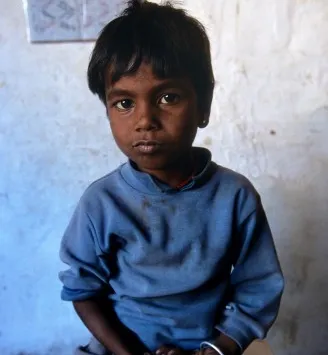 Boy looking at camera